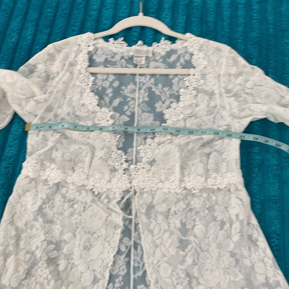 CLAIRE PETTIBONE BLOSSOM 2 size large lace intimates heirloom lingerie Robe - Picture 12 of 14